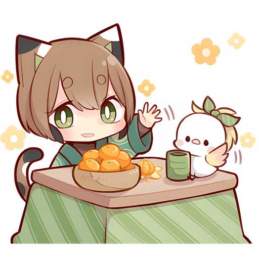 🍊 Стикер «Зимние котята» для Telegram