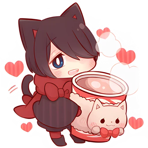 ☕ Стикер «Зимние котята» для Telegram