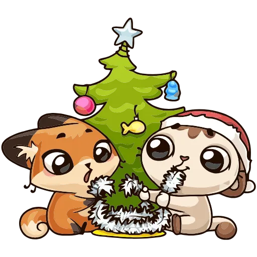 🎄 Эмодзи «Зимний Котик» для Telegram