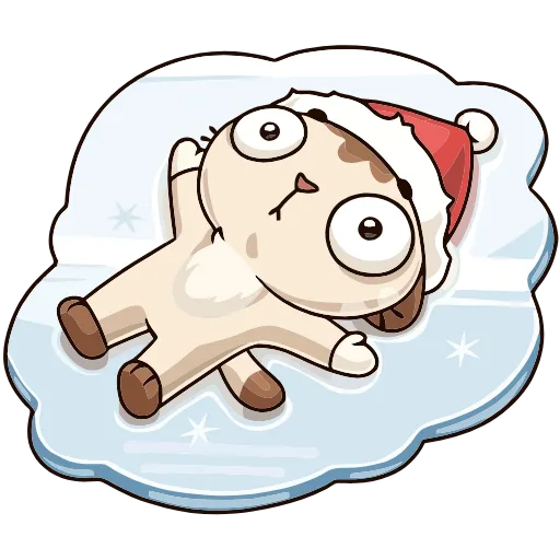 😐 Эмодзи «Зимний Котик» для Telegram