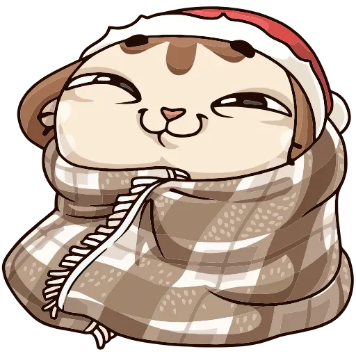 ☺️ Эмодзи «Зимний Котик» для Telegram