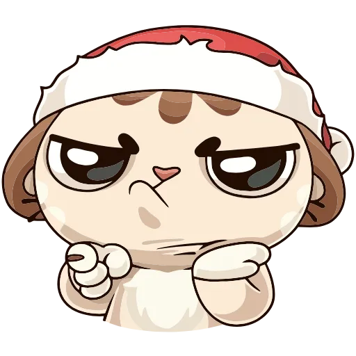 😡 Эмодзи «Зимний Котик» для Telegram