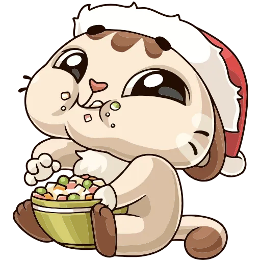 🍜 Эмодзи «Зимний Котик» для Telegram