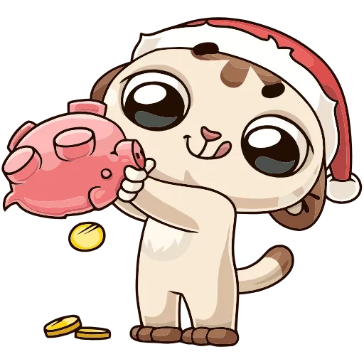 💰 Эмодзи «Зимний Котик» для Telegram