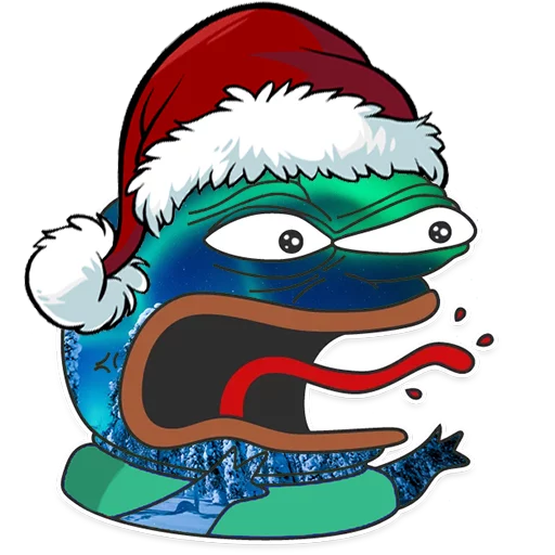 😠 Стикер «Winter Pepe» для Telegram
