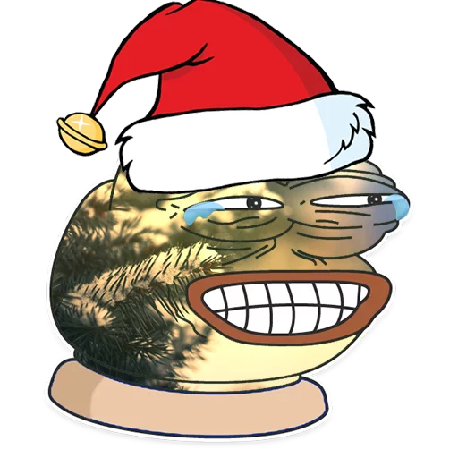 😂 Стикер «Winter Pepe» для Telegram