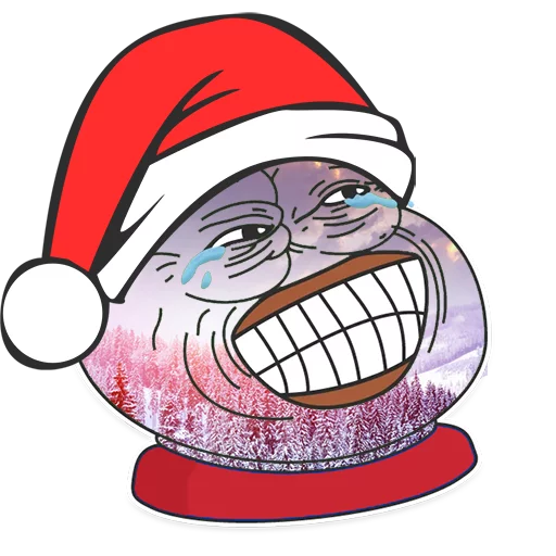 😂 Стикер «Winter Pepe» для Telegram