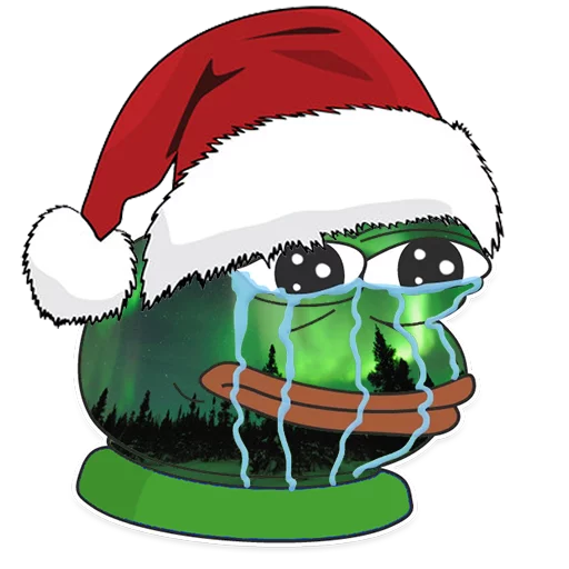 😭 Стикер «Winter Pepe» для Telegram