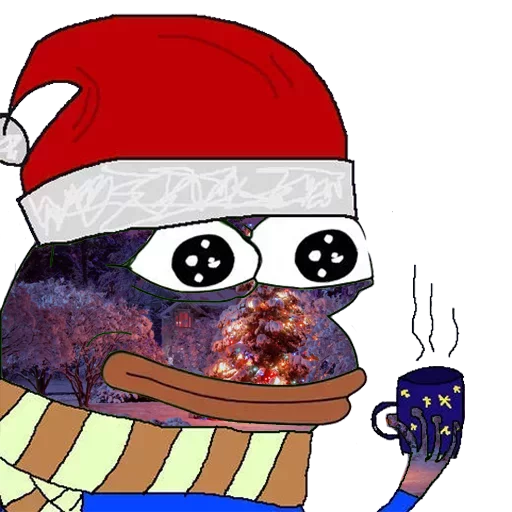 😊 Стикер «Winter Pepe» для Telegram