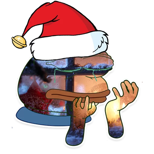 😔 Стикер «Winter Pepe» для Telegram