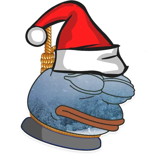 😑 Стикер «Winter Pepe» для Telegram