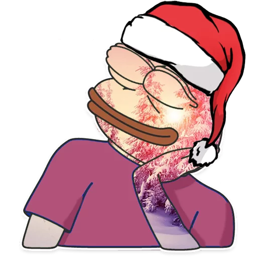 😇 Стикер «Winter Pepe» для Telegram
