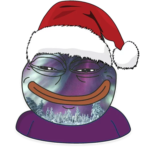 😌 Стикер «Winter Pepe» для Telegram