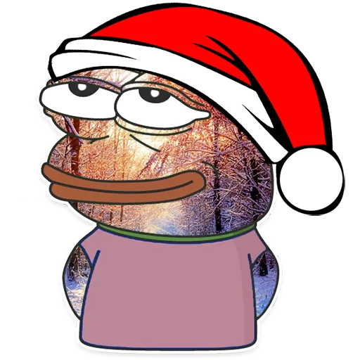 😊 Стикер «Winter Pepe» для Telegram