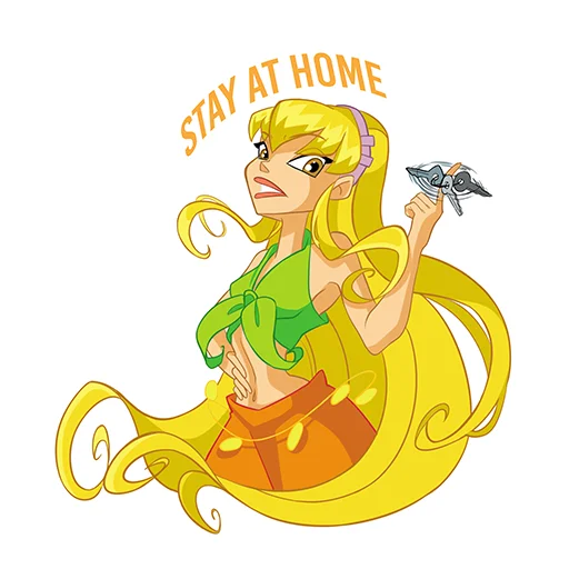 Стикерпак Winx vs Covid для Telegram