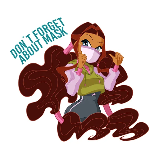 😷 Стикер «Winx vs Covid» для Telegram