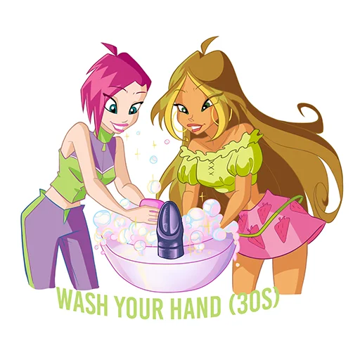 🚰 Стикер «Winx vs Covid» для Telegram