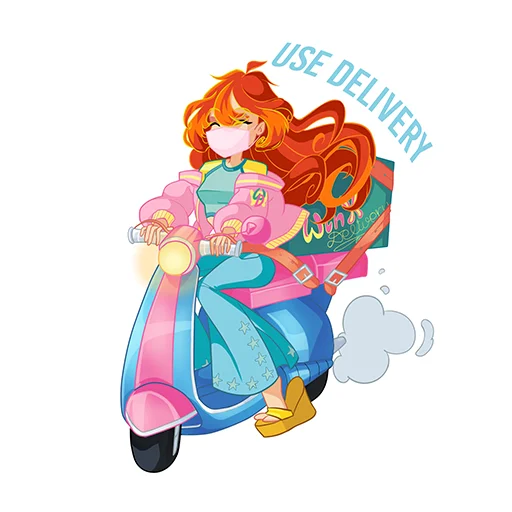 🚚 Стикер «Winx vs Covid» для Telegram