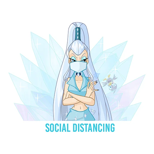 🥶 Стикер «Winx vs Covid» для Telegram
