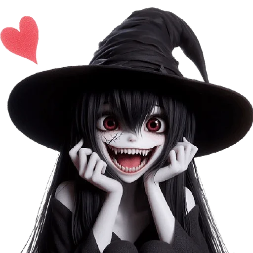 🥰 Стикер «Ведьмочка тян» для Telegram