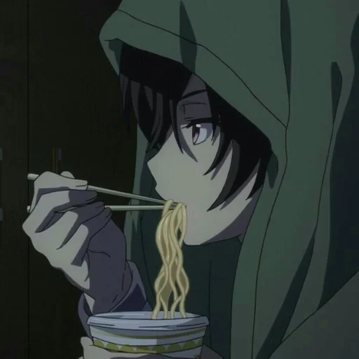 🖤 Стикер «Houtarou Oreki» для Telegram