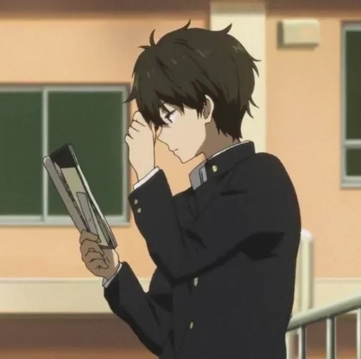🖤 Стикер «Houtarou Oreki» для Telegram