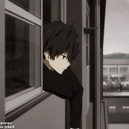 🖤 Стикер «Houtarou Oreki» для Telegram