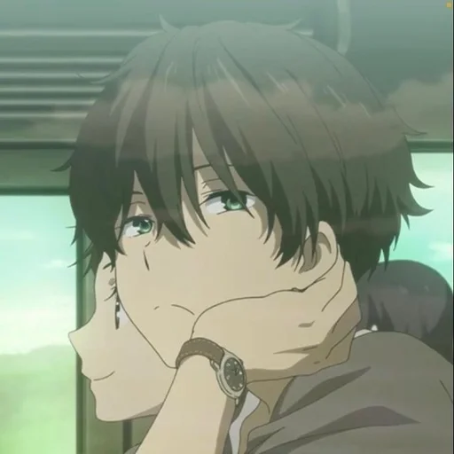 🖤 Стикер «Houtarou Oreki» для Telegram