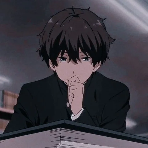 🖤 Стикер «Houtarou Oreki» для Telegram