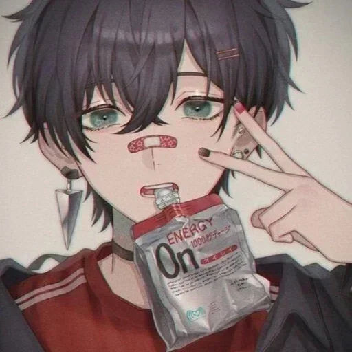 🖤 Стикер «Houtarou Oreki» для Telegram