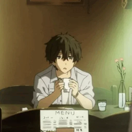🖤 Стикер «Houtarou Oreki» для Telegram