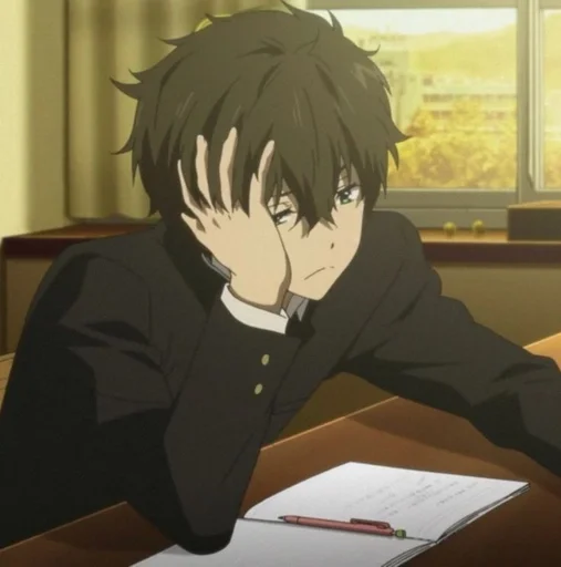 🖤 Стикер «Houtarou Oreki» для Telegram