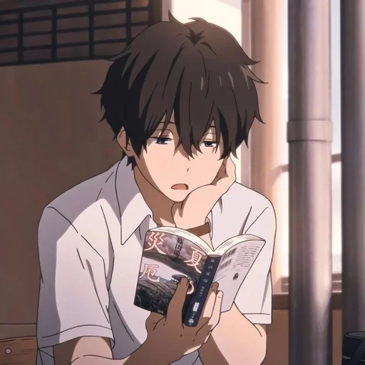 🖤 Стикер «Houtarou Oreki» для Telegram