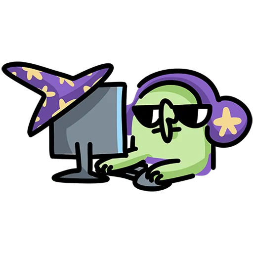 👨‍💻 Стикер «Ведьма Без Текста» для Telegram