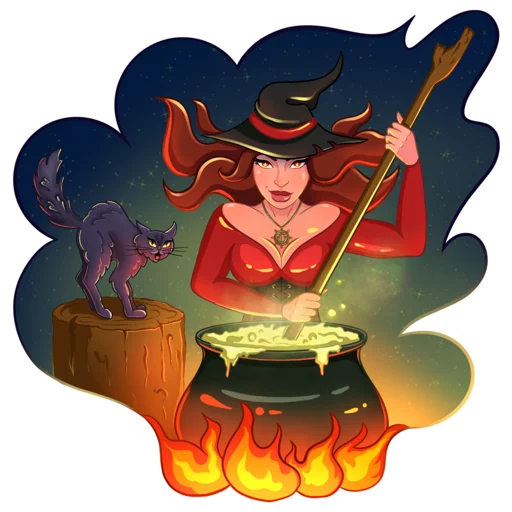 😈 Стикер «Witchulitta» для Telegram