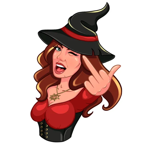 🖕 Стикер «Witchulitta» для Telegram