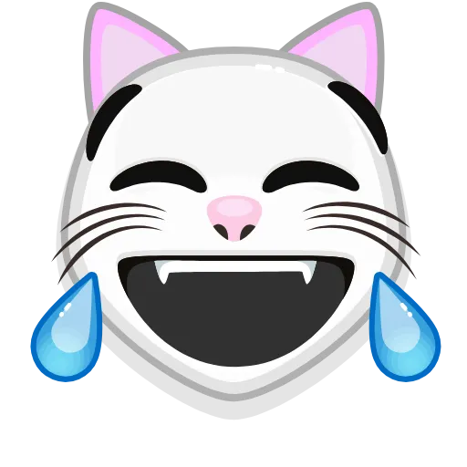 Стикер 3 😏 White Kitty - эмоджи с белой кисой