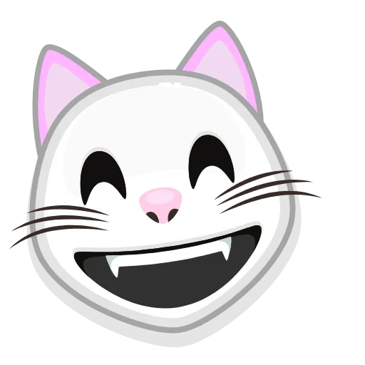 Стикер 2 😏 White Kitty - эмоджи с белой кисой