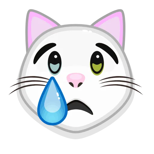 Стикер 8 😏 White Kitty - эмоджи с белой кисой