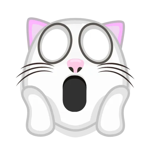Стикер 7 😏 White Kitty - эмоджи с белой кисой