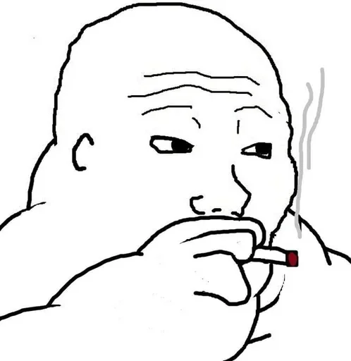 🚬 Стикер «Wojak, The Feels Guy» для Telegram