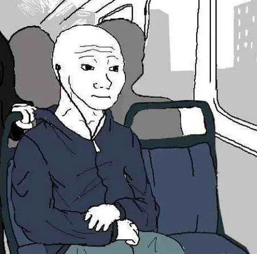 🎧 Стикер «Wojak, The Feels Guy» для Telegram