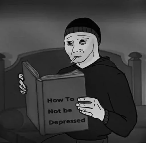 🙁 Стикер «Wojak, The Feels Guy» для Telegram