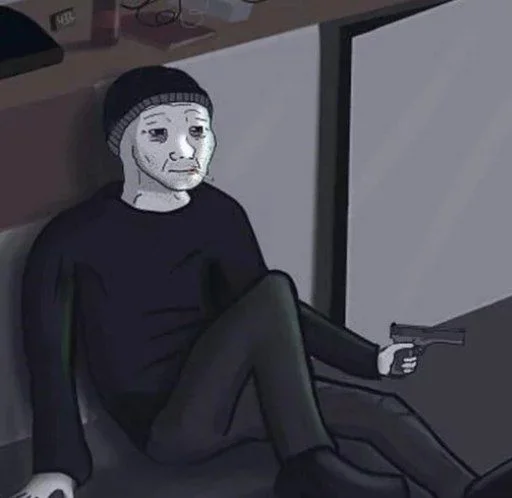 🔫 Стикер «Wojak, The Feels Guy» для Telegram