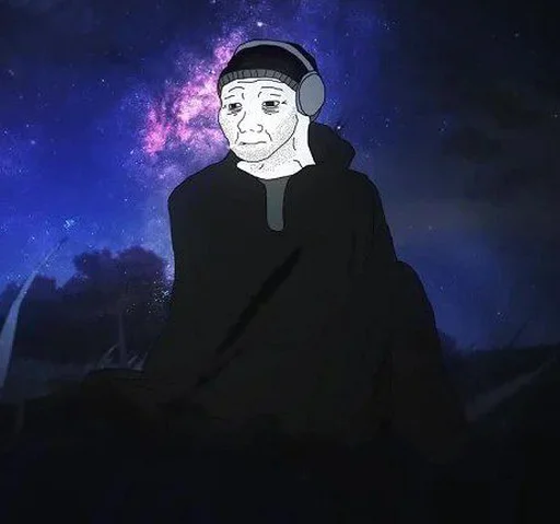 😕 Стикер «Wojak, The Feels Guy» для Telegram