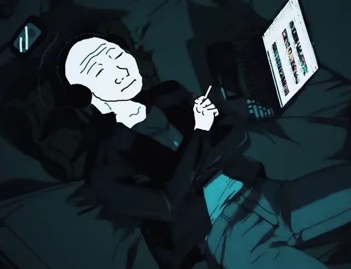 🎧 Стикер «Wojak, The Feels Guy» для Telegram
