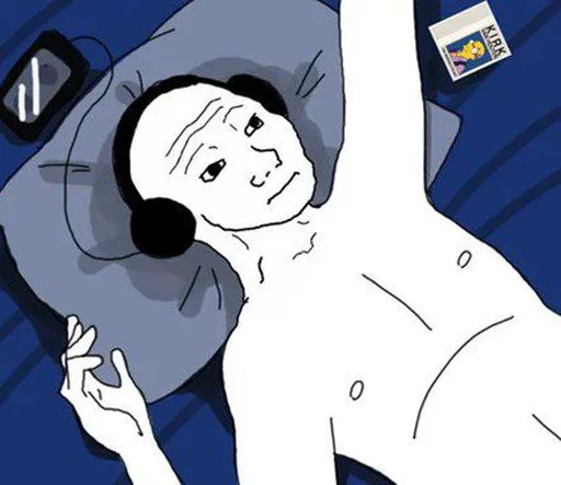 🎧 Стикер «Wojak, The Feels Guy» для Telegram