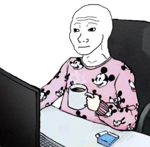 ☕️ Стикер «Wojak, The Feels Guy» для Telegram