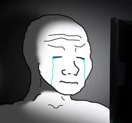 😭 Стикер «Wojak, The Feels Guy» для Telegram
