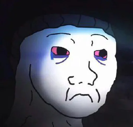 🙁 Стикер «Wojak, The Feels Guy» для Telegram